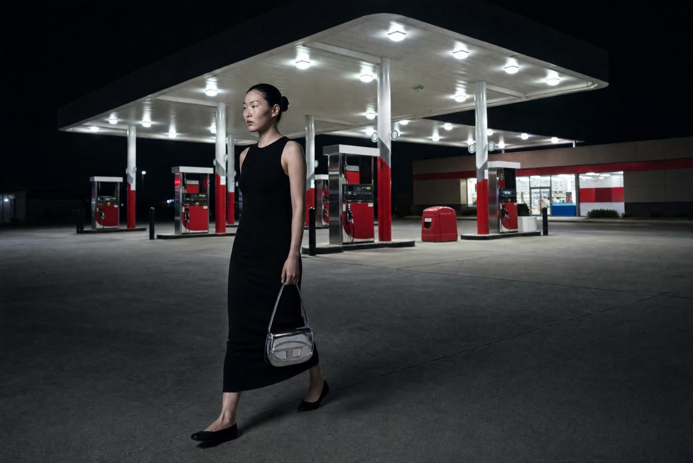 Diesel fashion campaign, gas station study 1