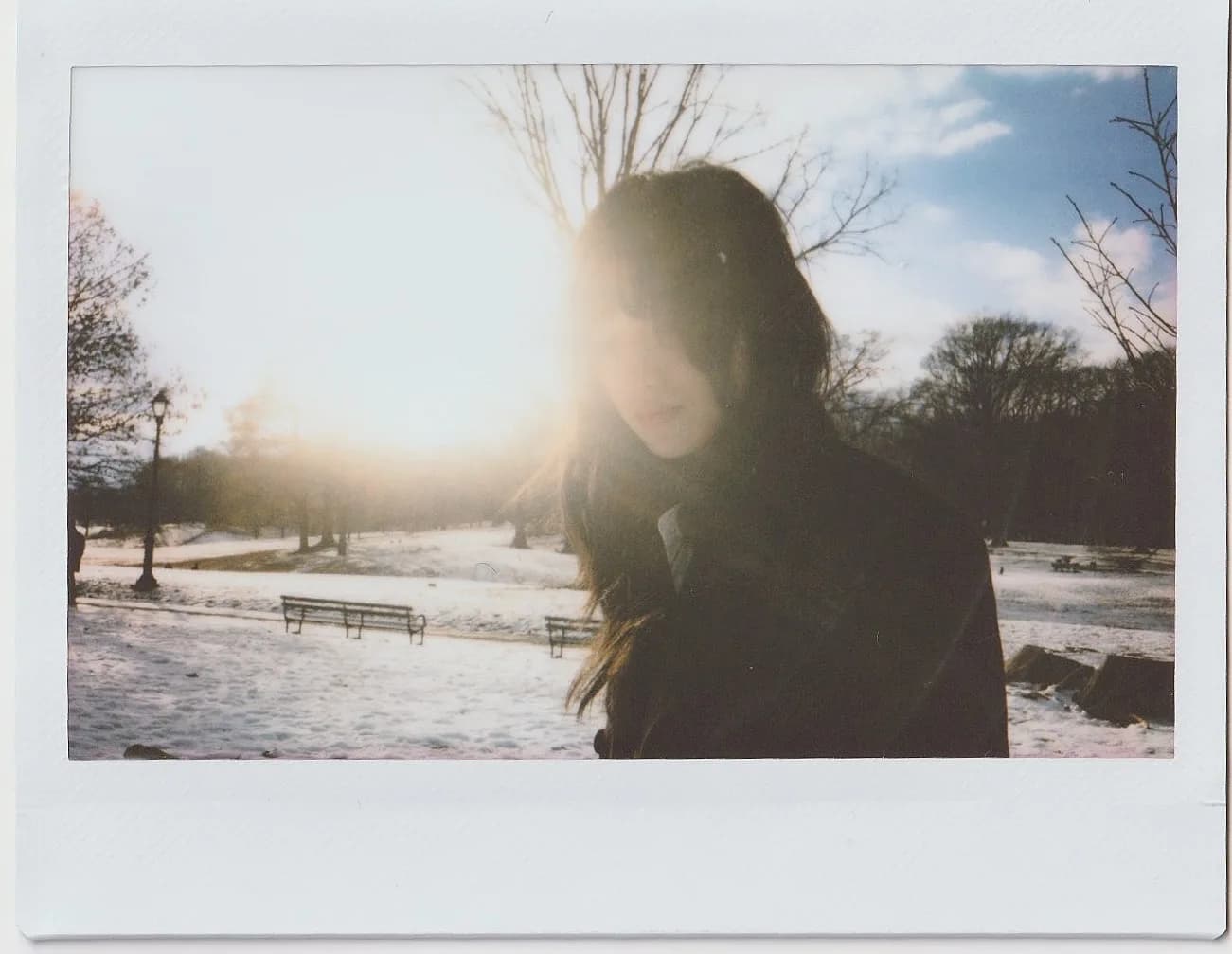 An instant portrait in golden winter light.