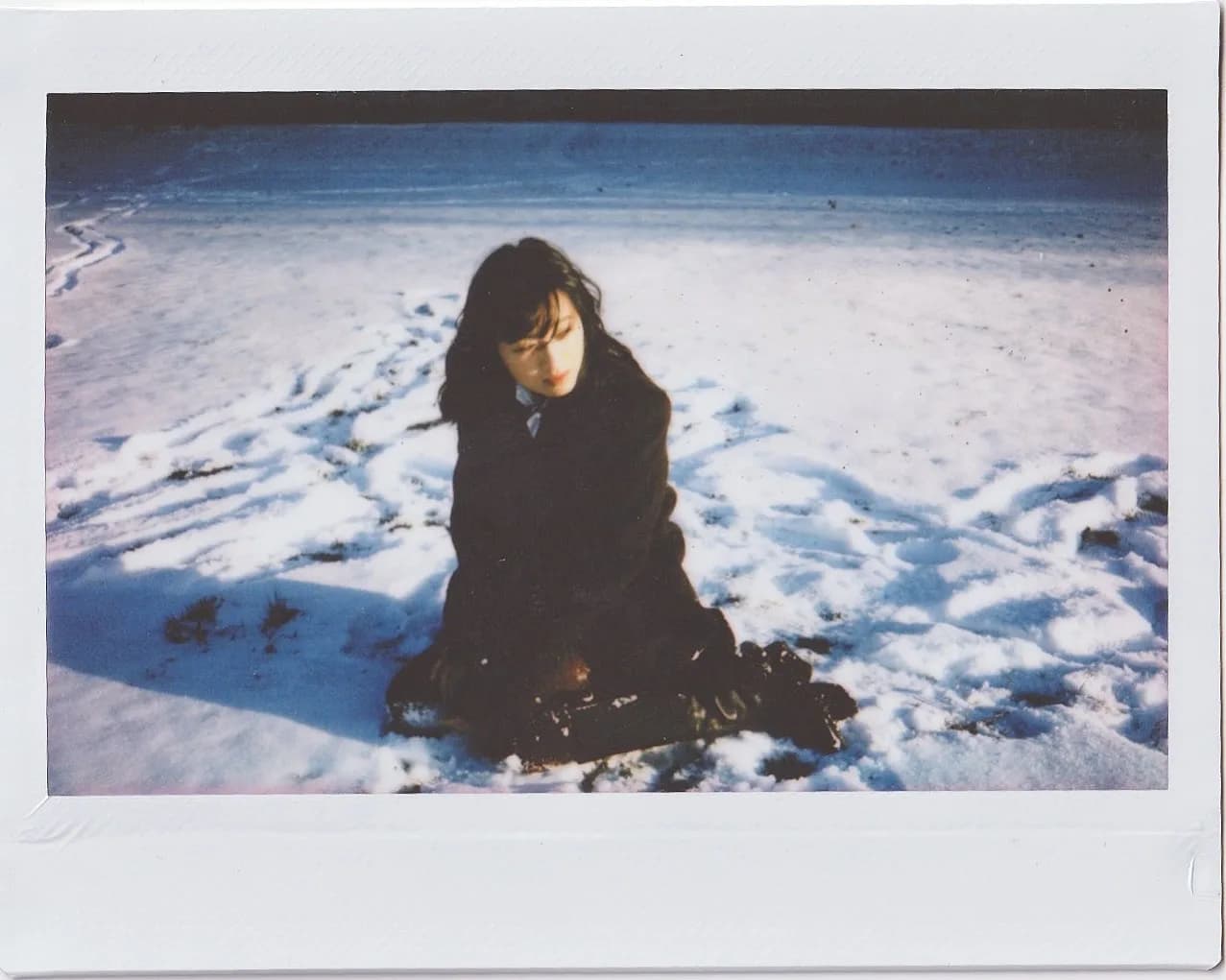 An instant portrait in blue winter light.